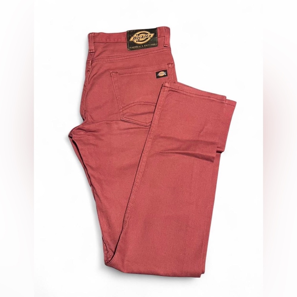 Dickies Brick Red Straight-Leg Work Pants